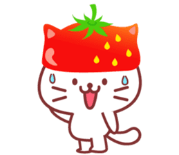 Cat of Strawberry. sticker #11595799