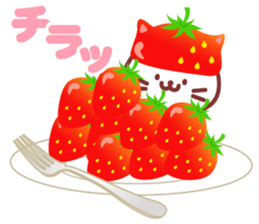 Cat of Strawberry. sticker #11595828