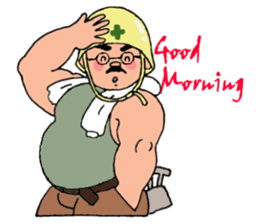 English good morning from handsome men sticker #11597088