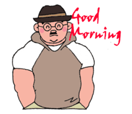 English good morning from handsome men sticker #11597092