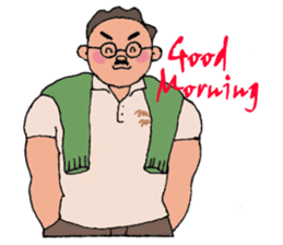 English good morning from handsome men sticker #11597093