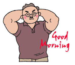 English good morning from handsome men sticker #11597095
