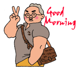 English good morning from handsome men sticker #11597100