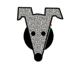 ITAGREMY : Face of Italian Greyhound. sticker #11597634