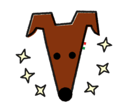 ITAGREMY : Face of Italian Greyhound. sticker #11597638
