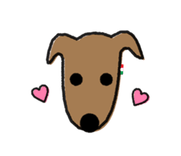ITAGREMY : Face of Italian Greyhound. sticker #11597644