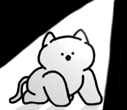 Chaming White Cat 2 sticker #11598416
