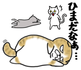 Cat three brothers sticker #11599089