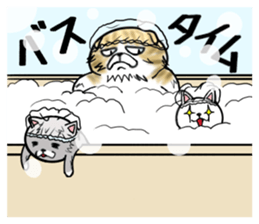 Cat three brothers sticker #11599103