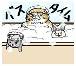 Cat three brothers sticker #11599103