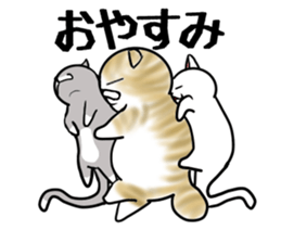 Cat three brothers sticker #11599125