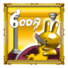 Golden Rabbit2 for rich man sticker #11599248