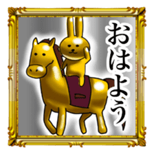 Golden Rabbit2 for rich man sticker #11599249