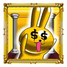 Golden Rabbit2 for rich man sticker #11599256