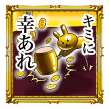 Golden Rabbit2 for rich man sticker #11599257