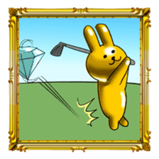 Golden Rabbit2 for rich man sticker #11599260