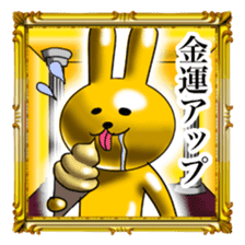 Golden Rabbit2 for rich man sticker #11599261