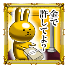 Golden Rabbit2 for rich man sticker #11599264