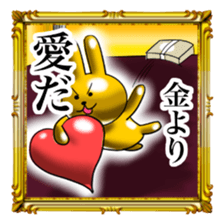 Golden Rabbit2 for rich man sticker #11599266