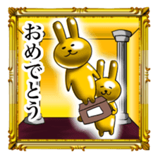 Golden Rabbit2 for rich man sticker #11599278
