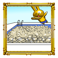 Golden Rabbit2 for rich man sticker #11599282