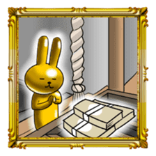 Golden Rabbit2 for rich man sticker #11599286