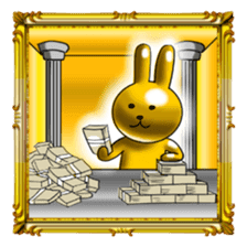 Golden Rabbit2 for rich man sticker #11599287