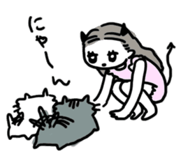 omochi cats & neat girl sticker #11599288