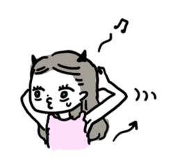 omochi cats & neat girl sticker #11599314