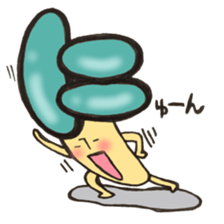 Hiragana letter mushroom 2 sticker #11600109