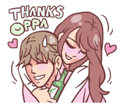 AsB - 122 Soju Friends (Comic Reaction) sticker #11600267