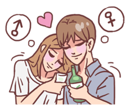 AsB - 122 Soju Friends (Comic Reaction) sticker #11600271