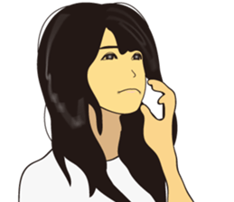 President of a cat, lady and angel sticker #11600584