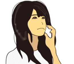 President of a cat, lady and angel sticker #11600584