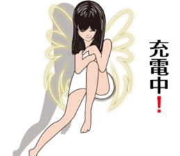 President of a cat, lady and angel sticker #11600599