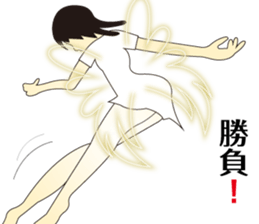 President of a cat, lady and angel sticker #11600601