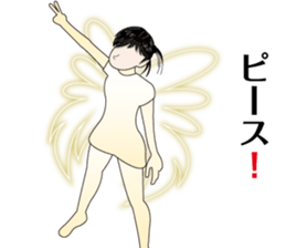 President of a cat, lady and angel sticker #11600602