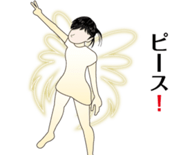 President of a cat, lady and angel sticker #11600602