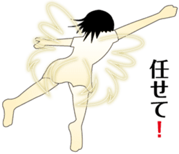 President of a cat, lady and angel sticker #11600603