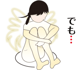 President of a cat, lady and angel sticker #11600605