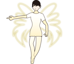 President of a cat, lady and angel sticker #11600606