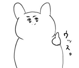 live freely rabbit and cat3. sticker #11601573