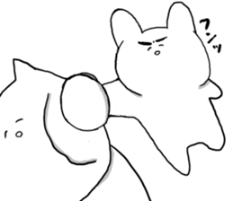 live freely rabbit and cat3. sticker #11601603