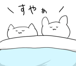 live freely rabbit and cat3. sticker #11601606