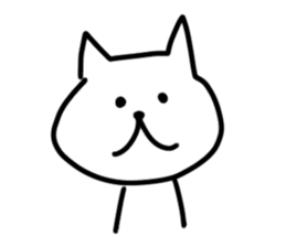 the slow life with a white cat 4 sticker #11601890