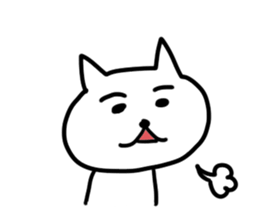 the slow life with a white cat 4 sticker #11601891