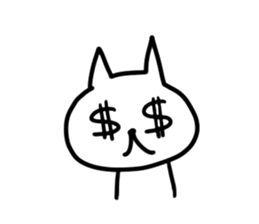 the slow life with a white cat 4 sticker #11601894