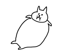 the slow life with a white cat 4 sticker #11601911