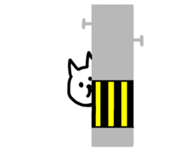 the slow life with a white cat 4 sticker #11601915