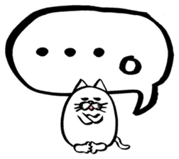 Marumaru-busuneko3(Large character) sticker #11603255